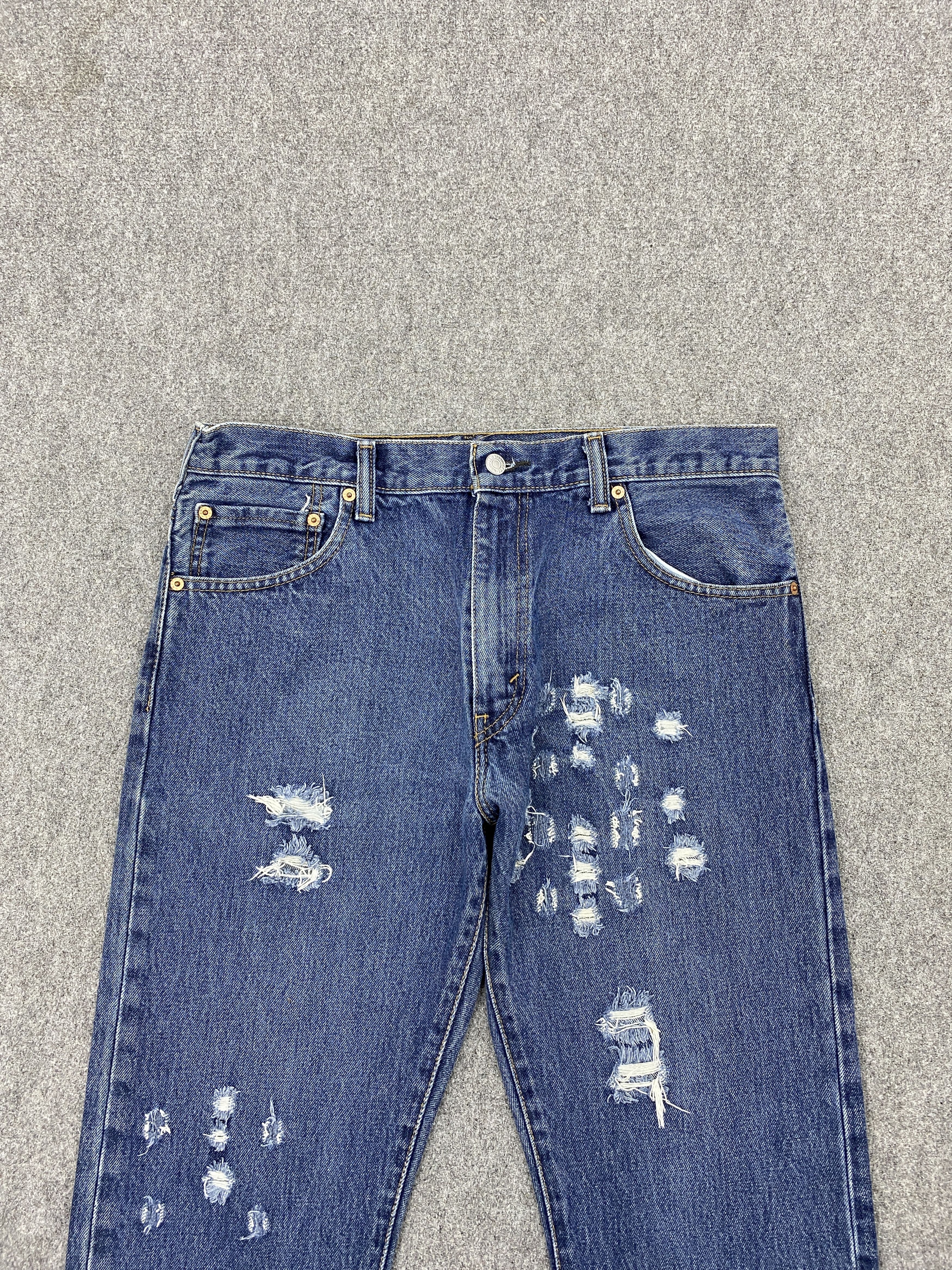 Levi's × Vintage Vintage Levi's 517 Flare Bootcut Distressed Denim Jeans Size US 33 - 2 Thumbnail
