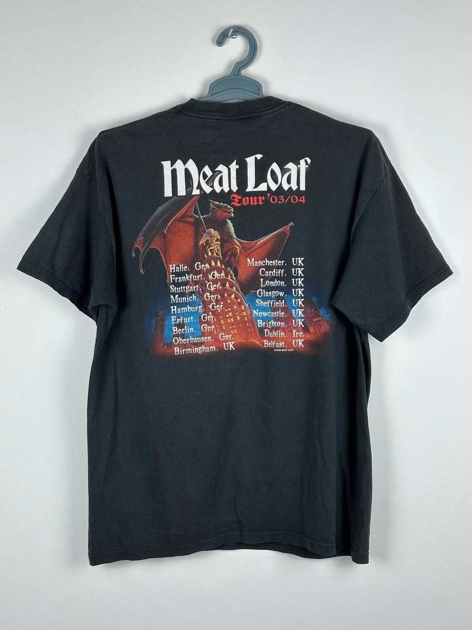 Band Tees × Vintage Vintage 2003 Meat Loaf Heavy Metal Band Tee Faded Size US L / EU 52-54 / 3 - 8 Thumbnail