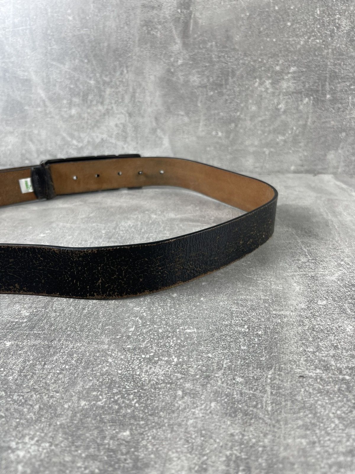Puma Puma Genuine Leather Logo Buckle Belt Black Size M 2000s Size ONE SIZE - 3 Thumbnail