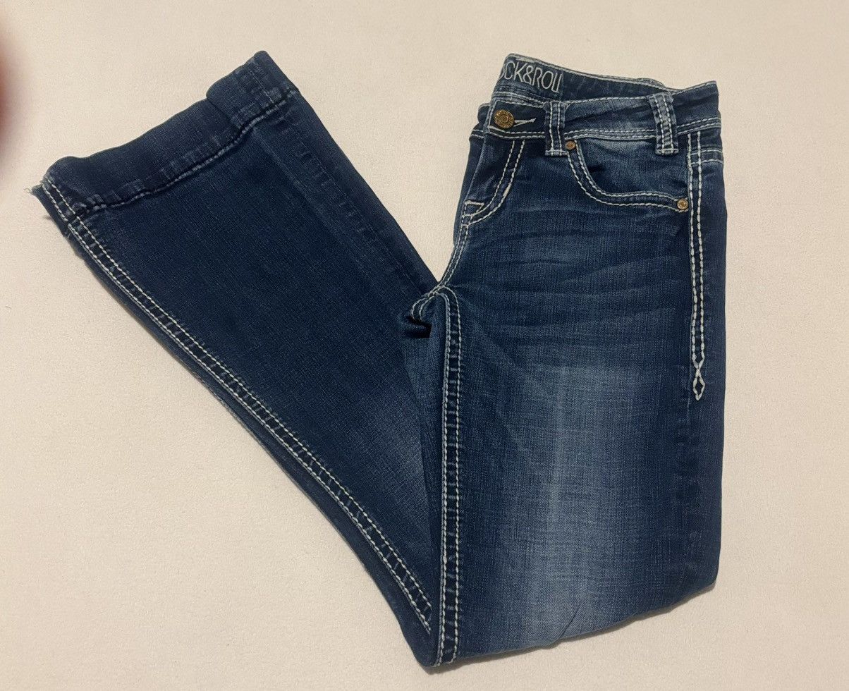 Other Rock & Roll Cowgirl Mid Rise Flared Leg Trouser Size 26" / US 2 / IT 38 - 9 Thumbnail