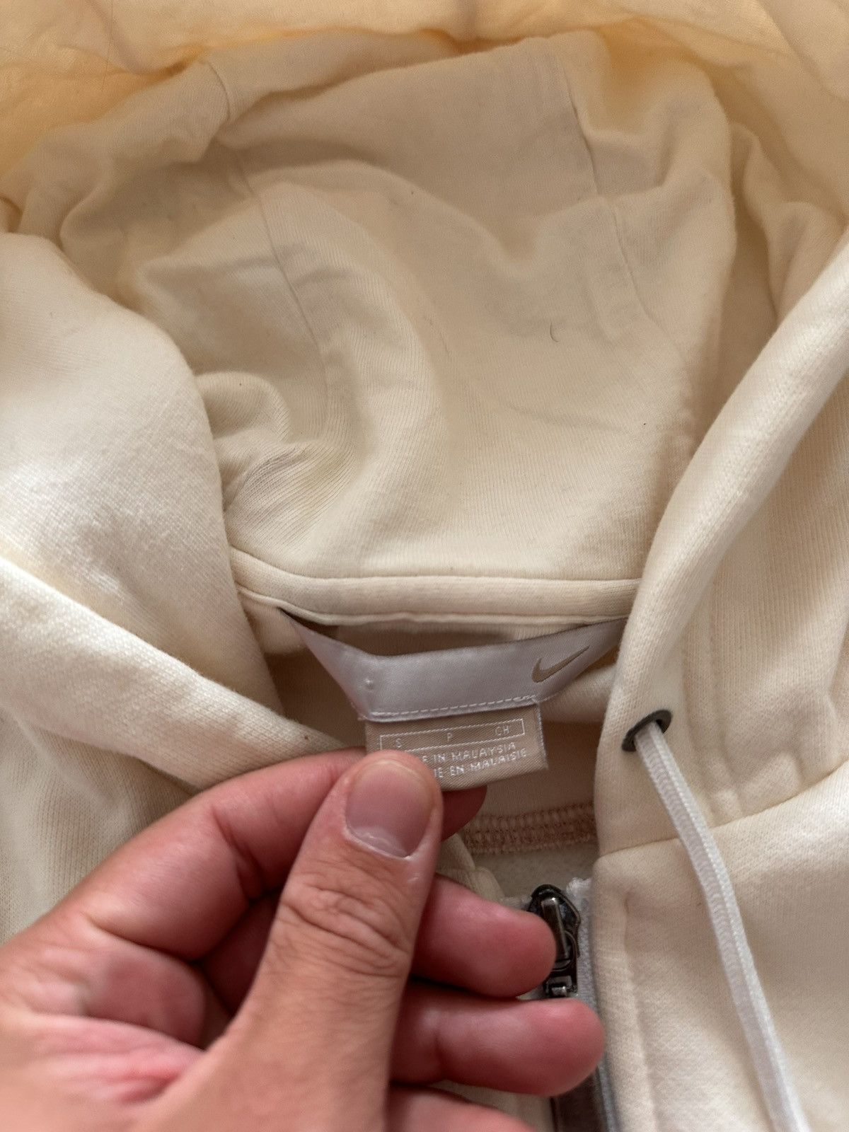 Nike Nike Vintage Y2K Embroidered Cream Zip-Up Hoodie X-Large Size US XL / EU 56 / 4 - 6 Thumbnail