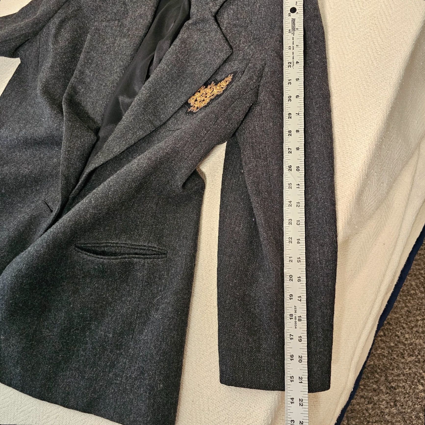 Vintage VINTAGE harvé benard Blazer Wool Dark Gray 16W Petite Pockets Womens Size XXL / US 16-18 / IT 52-54 - 7 Thumbnail