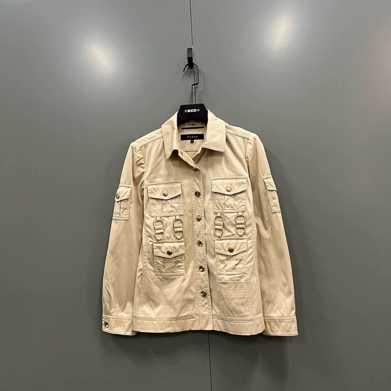 Gucci Beige Multi-Pocket Utility Jacket - dmc