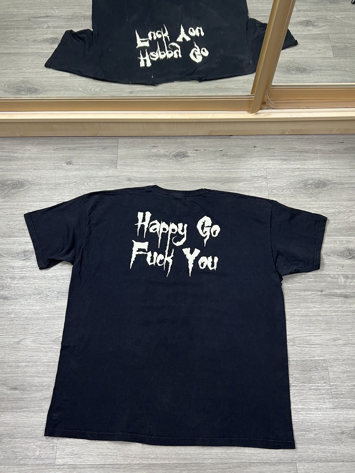 Fruit Of The Loom Vintage Lez Blaque Pearlz "Happy Go Fuck You" Graphic Tee Size US XXL / EU 58 / 5 - 1 Thumbnail