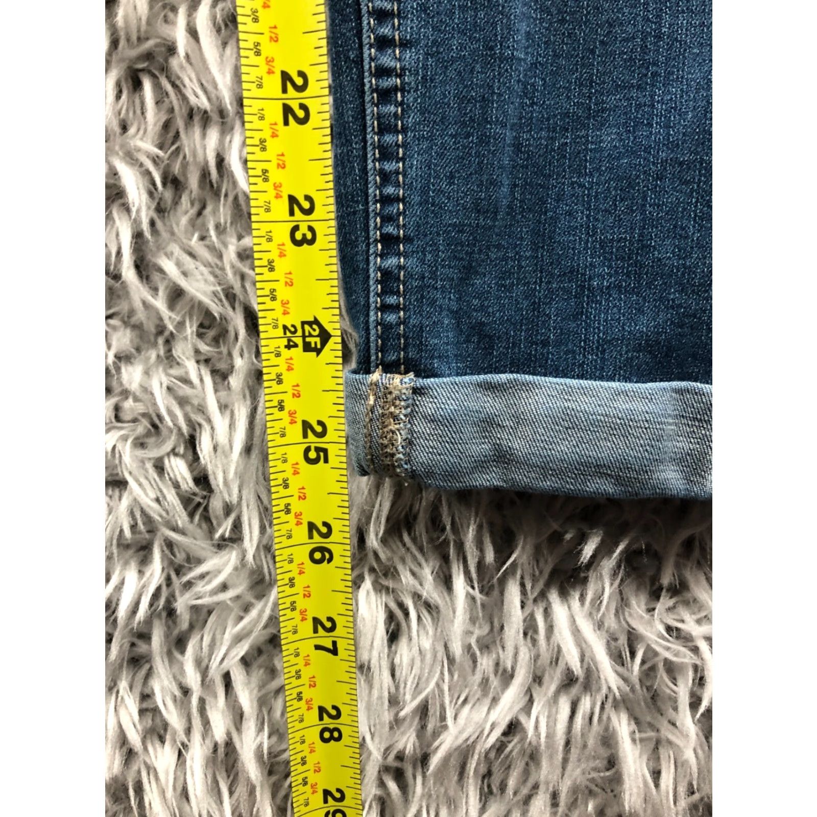 Vintage LC Lauren Conrad Skinny Jeans Woman Size 2 Blue Denim 5-Pocket Regular Rise Slim Fit Pants Size 26" / US 2 / IT 38 - 3 Thumbnail