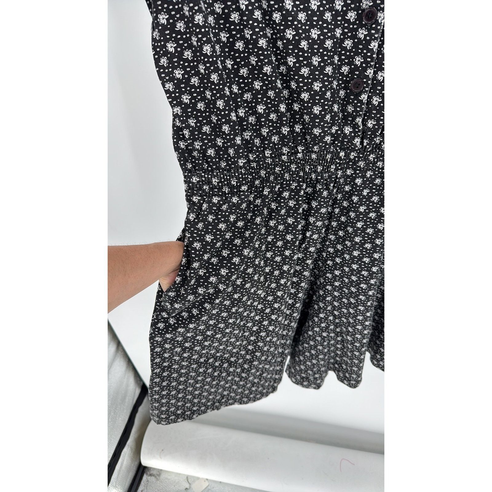 Vintage Vintage Separate Issue black white floral 90s romper size 20 Size 42" / US 20 - 5 Thumbnail