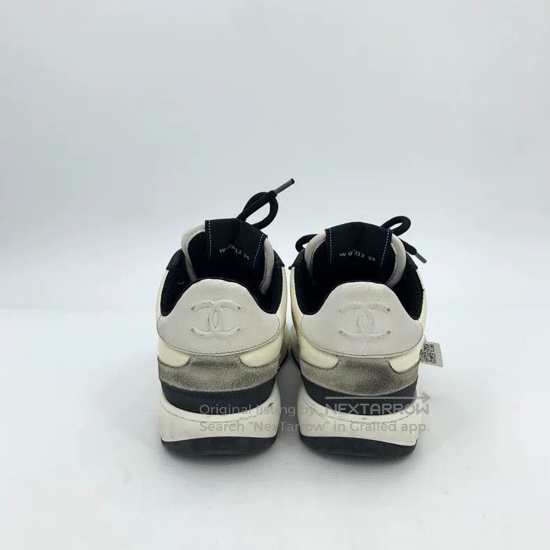 Chanel Chanel Colour-blocked logo logo lace-thed casual flat snea Size US 4.5 / IT 34.5 - 4 Thumbnail