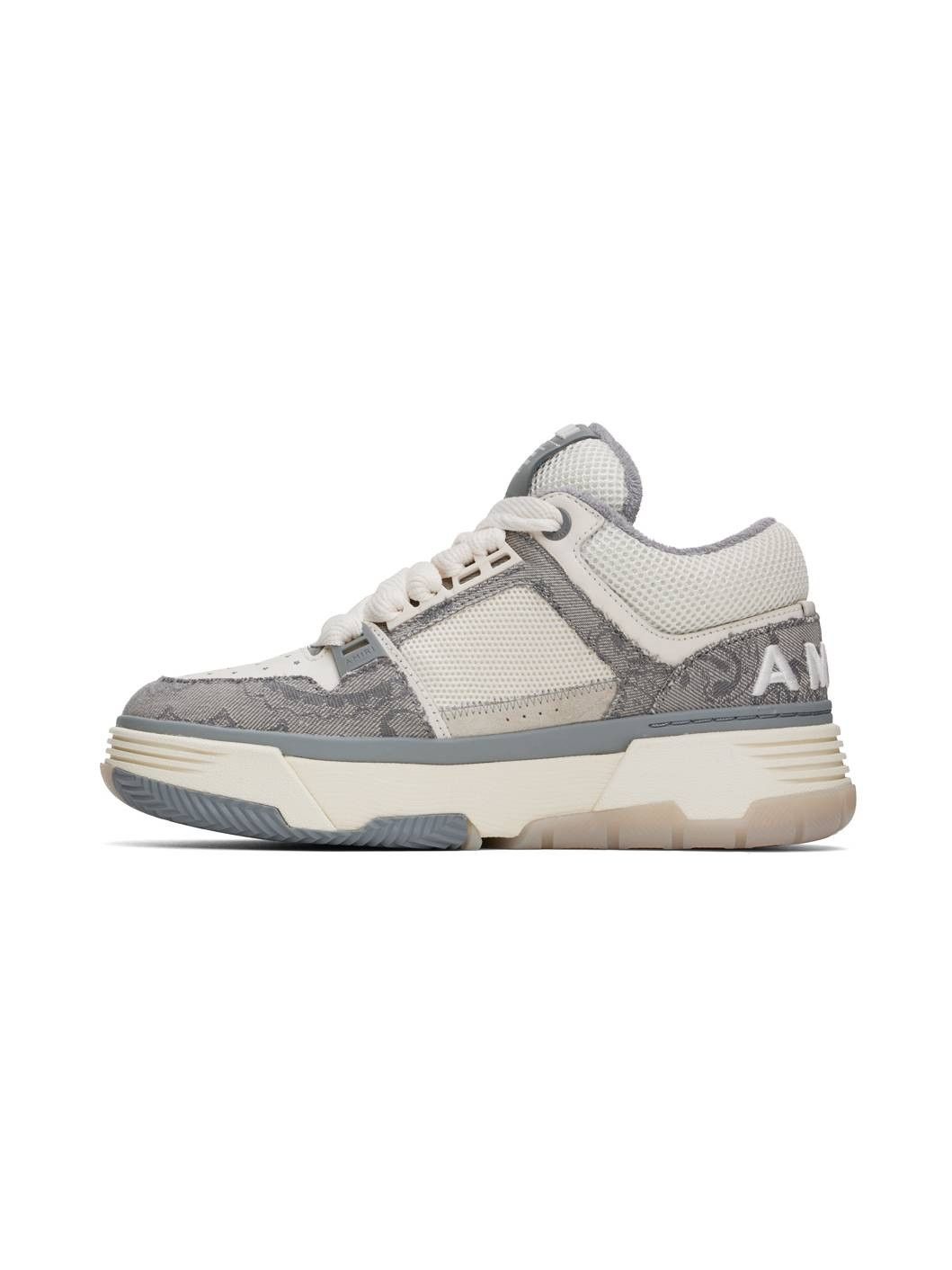 Amiri o1s1wg110925 Bandana Denim MA-1 Sneakers in Gray/Off-White Size US 7 / EU 40 - 3 Thumbnail