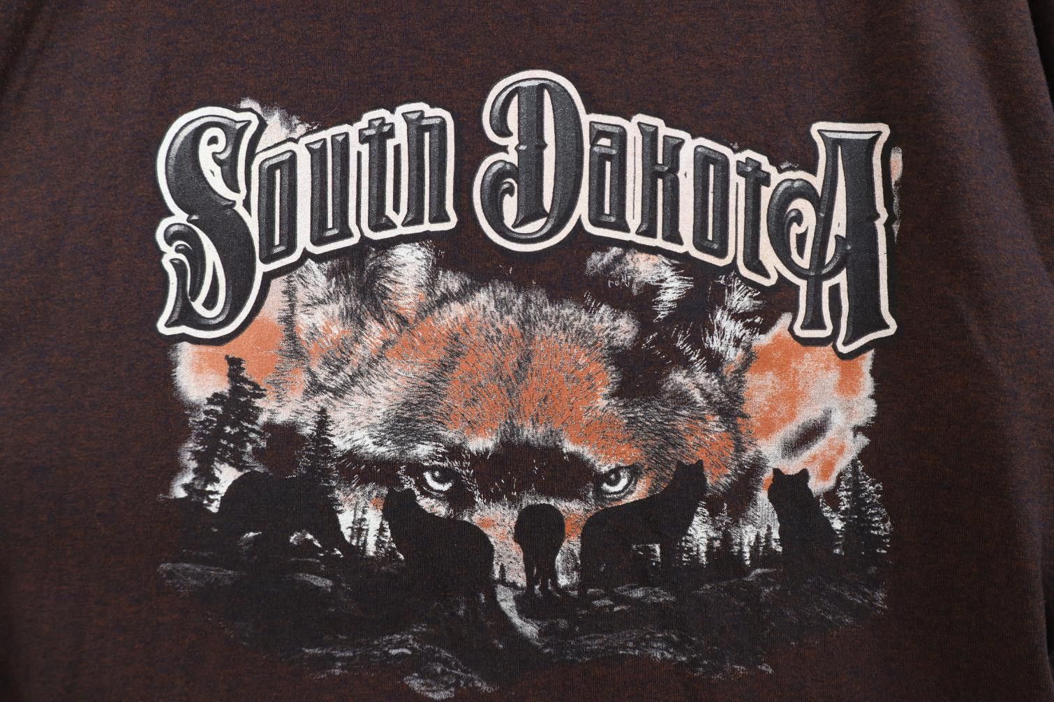Vintage Vintage 90s Y2K Streetwear South Dakota Wolf Nature T-Shirt Size US XL / EU 56 / 4 - 4 Thumbnail