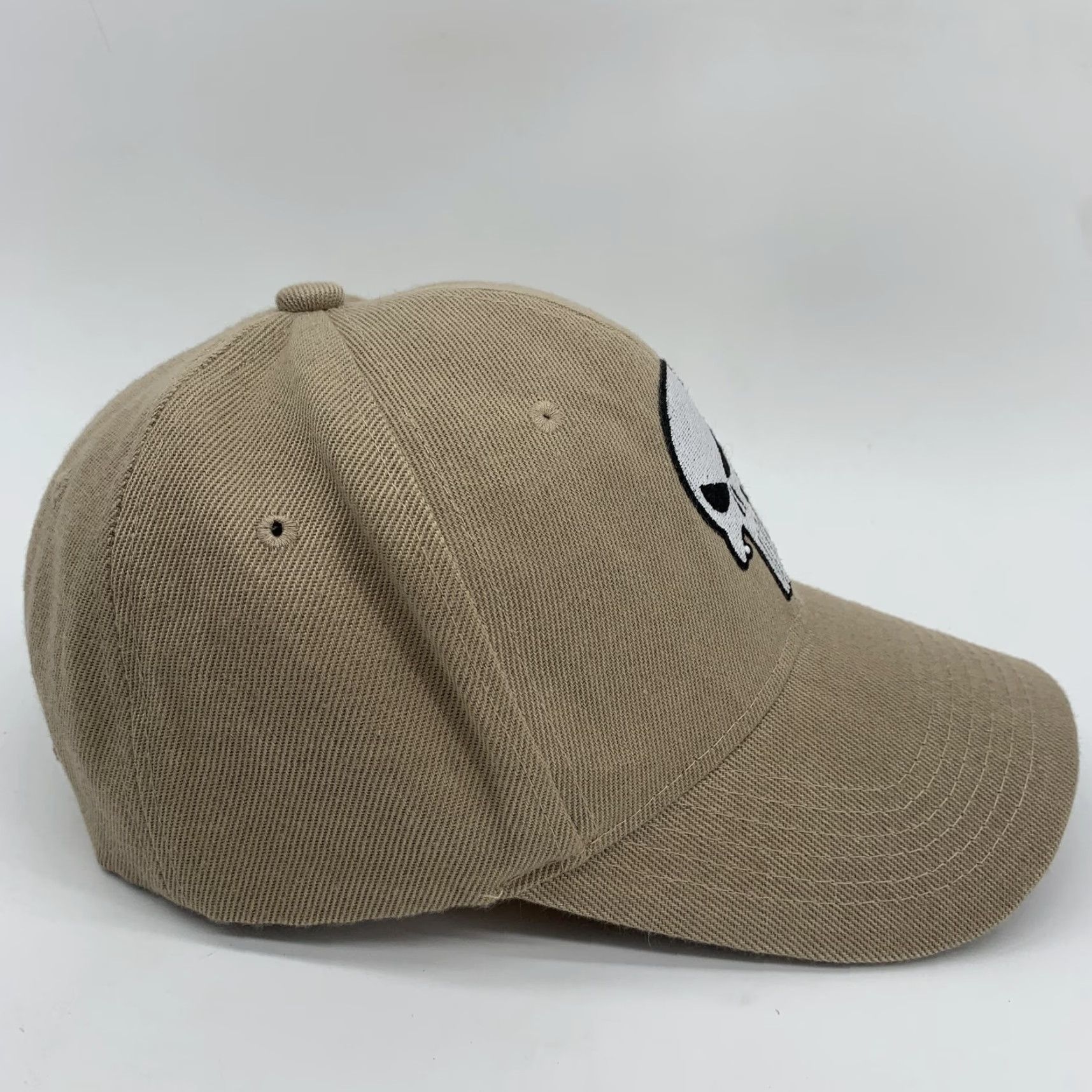 Logo 7 Skull Logo Hat Cap Strap Back Mens Beige Twill Baseball Embroidered One Size Size ONE SIZE - 2 Thumbnail