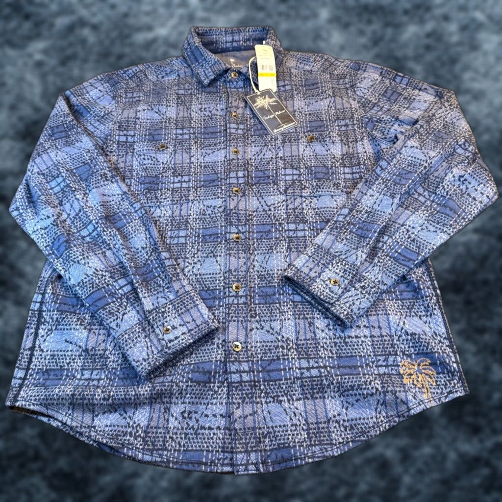 Tommy Bahama Tommy Bahama Indigo Palms Plaid Shirt Button-Up Blue Mens Medium NWT Long Sleeve Casual Beach Resort Pocketed Size US M / EU 48-50 / 2 - 1 Thumbnail