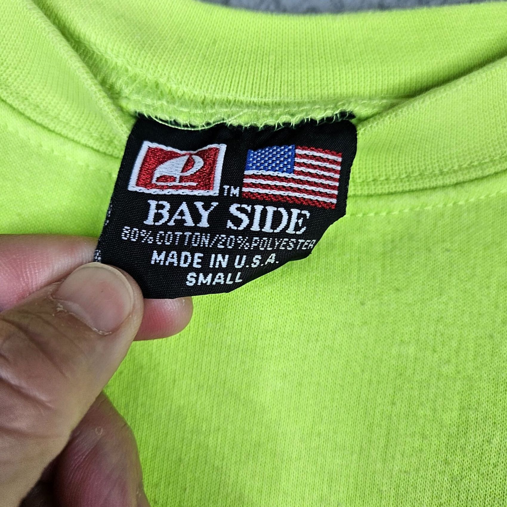Vintage Bay Side Sweatshirt Men Bay Side Yellow Crew Neck S Regular Cotton Polyester Hoodie Pullover All Seasons Long Sleeve Knit Vintage: No Size US S / EU 44-46 / 1 - 8 Thumbnail