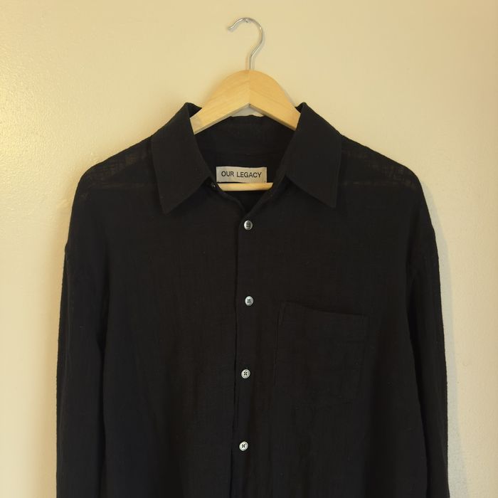 Our Legacy Our Legacy - Air Cotton Coco Shirt - Washed Black (46