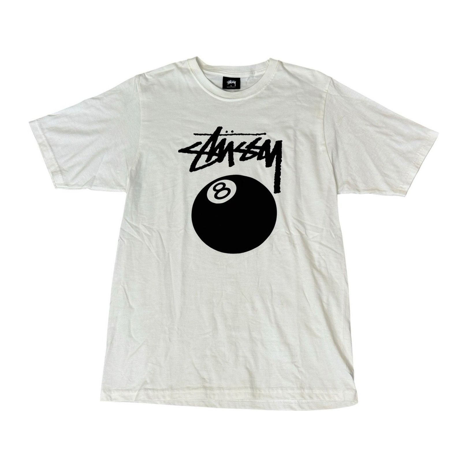 Stussy STUSSY 8 Ball Vintage 90s Y2K White Double Sided T Shirt S Size US S / EU 44-46 / 1 - 3 Thumbnail
