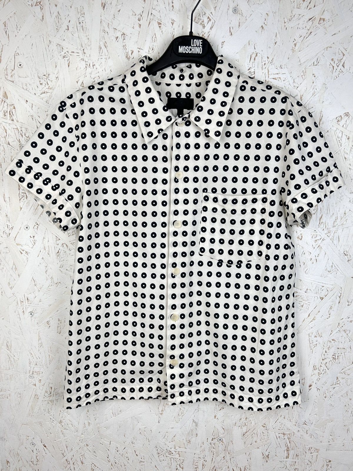 A.P.C. APC Allover Circle Ornament Cotton Button Up Shirt Size 3 Size M / US 6-8 / IT 42-44 - 1 Thumbnail