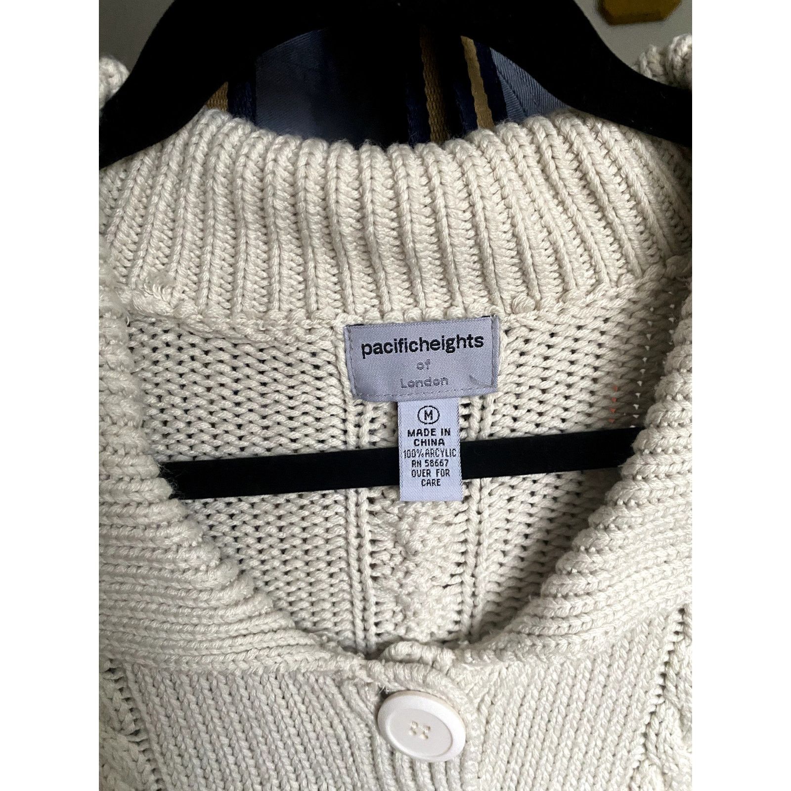 Other Pacific Heights Y2K Cream Cable Knit Babydoll Cardigan Med Size M / US 6-8 / IT 42-44 - 2 Thumbnail