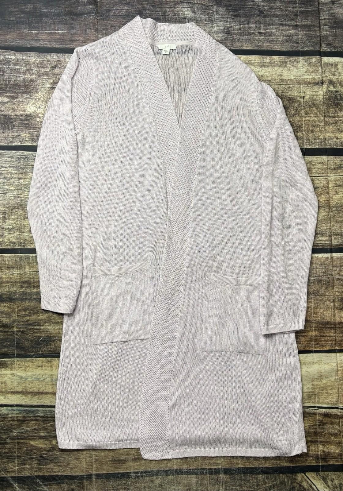 Other J Jill Cardigan Sweater Womens Medium Linen Blend Long Pink Size M / US 6-8 / IT 42-44 - 1 Thumbnail