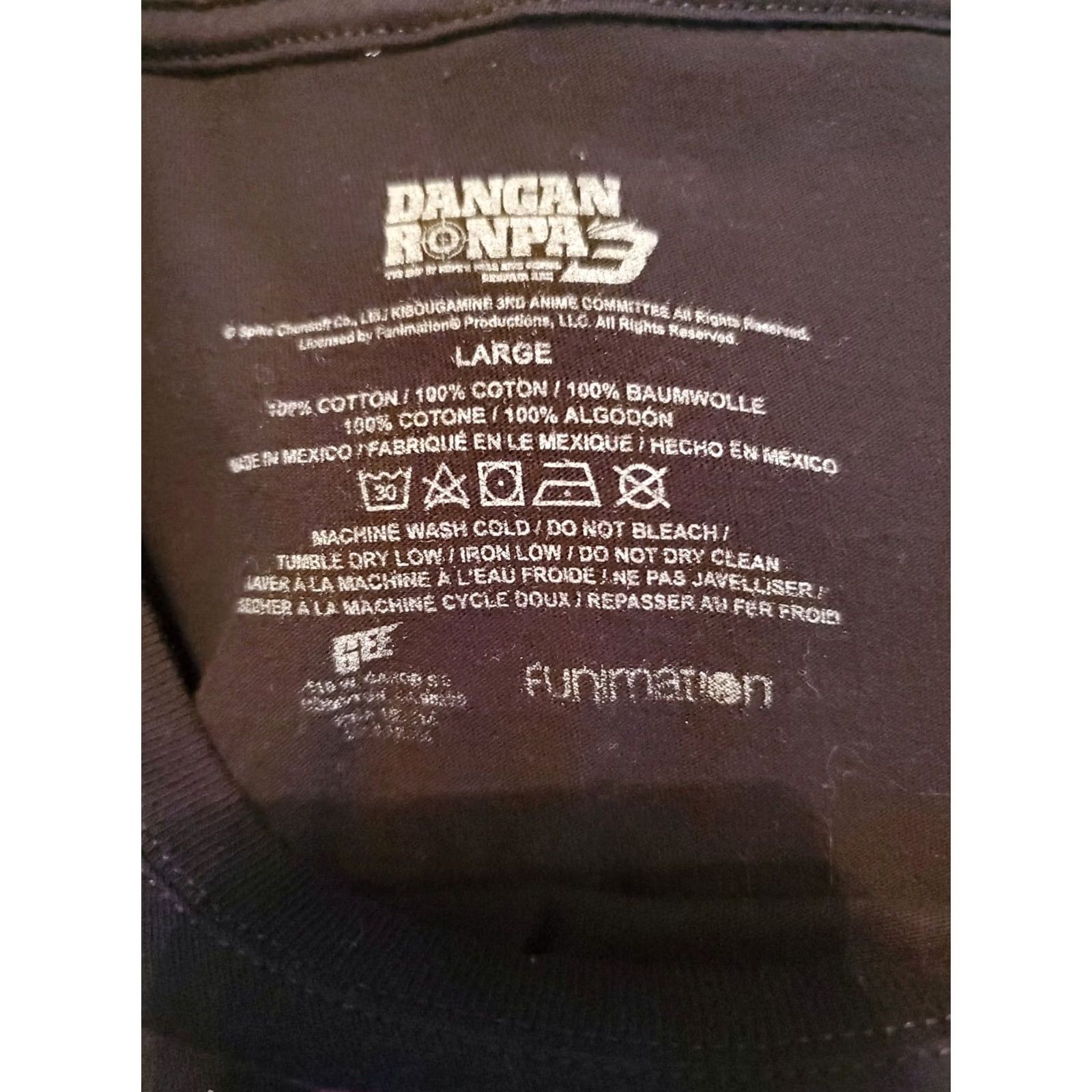 Vintage Dangan Ronpa 3 Shirt Women's Large Black Funimation Graphic Short Sleeve Anime Size L / US 10 / IT 46 - 2 Thumbnail