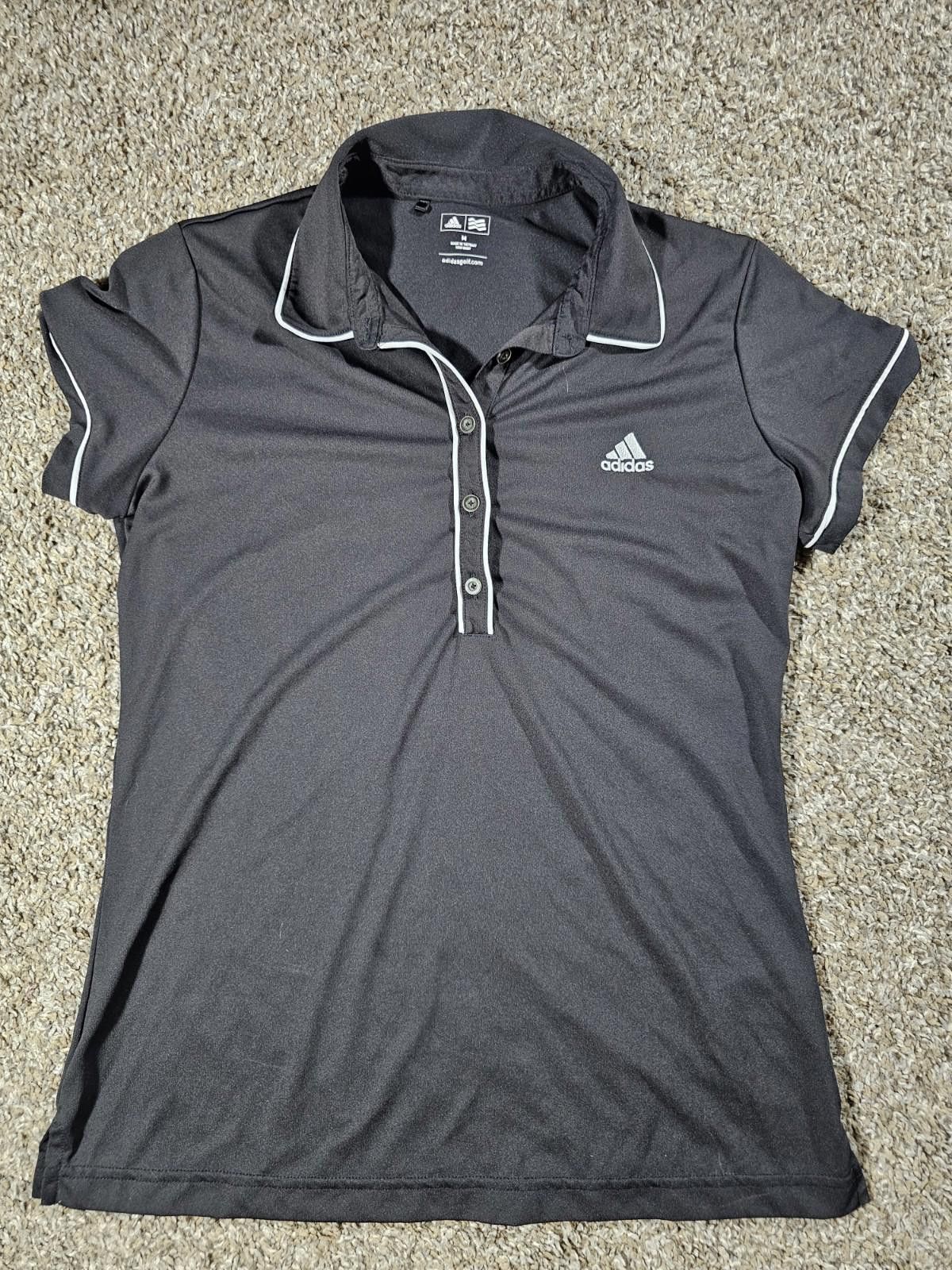 Adidas Adidas Golf Polo Shirt 1/2 Button Up Womens Medium Black Size M / US 6-8 / IT 42-44 - 1 Thumbnail