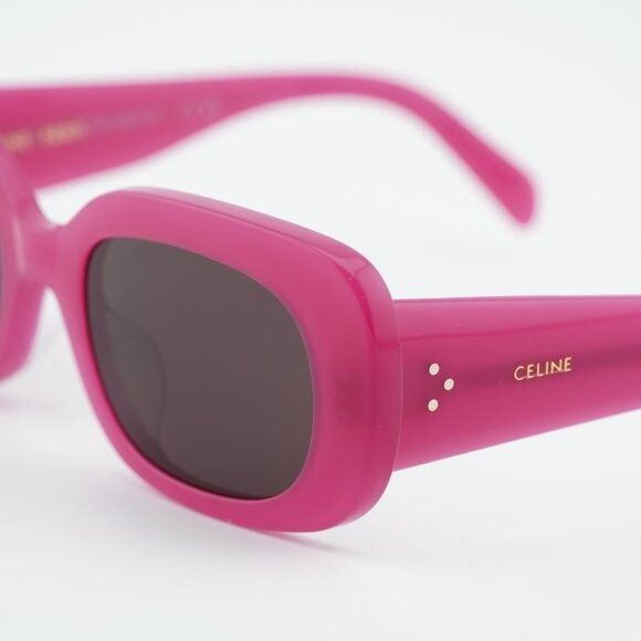 Celine Celine CL40287U 72E Sunglasses Pink Rectangle Frame Size ONE SIZE - 2 Thumbnail
