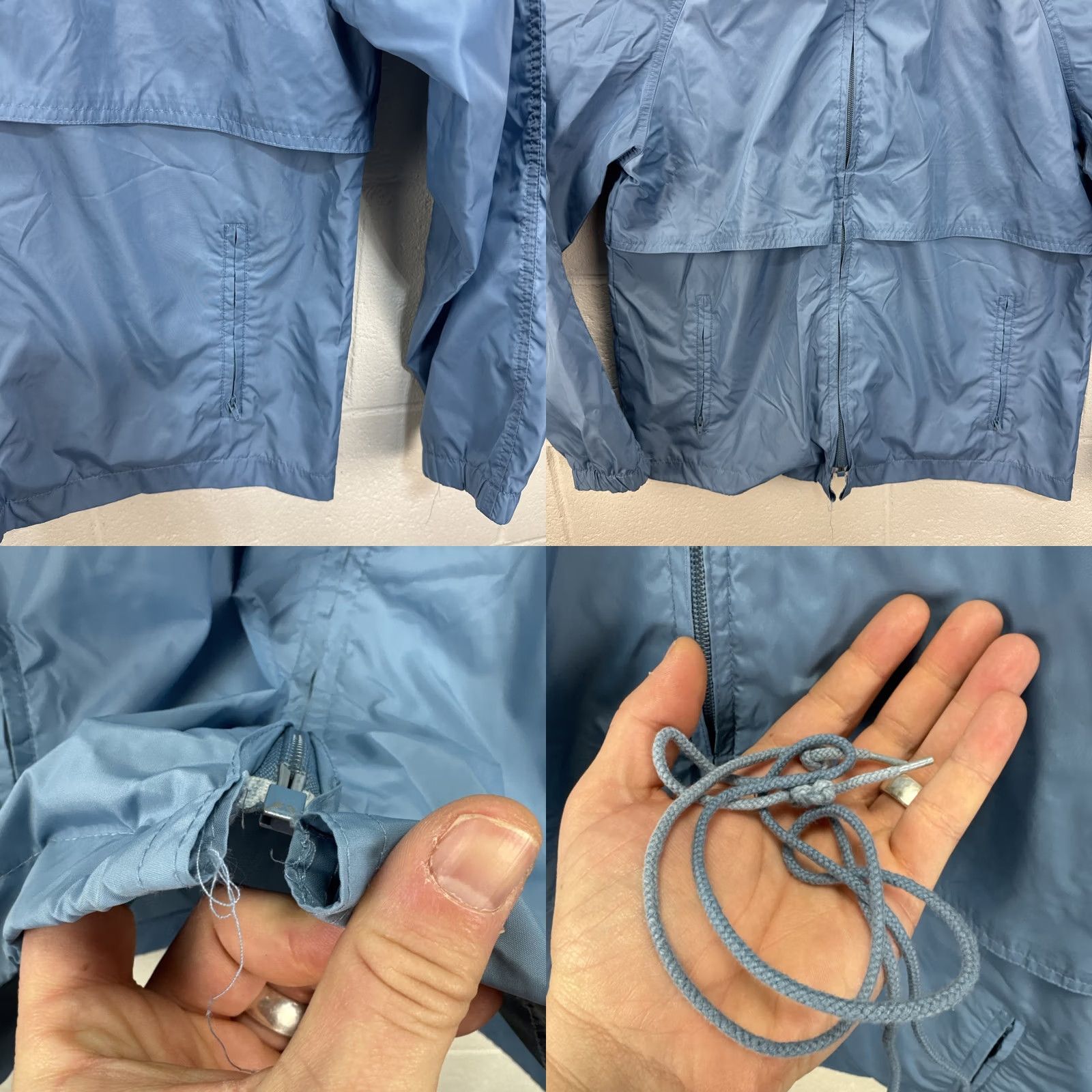 Vintage VINTAGE Woolrich Jacket Womens Medium Blue Windbreaker Full Zip Packable Hood 90s Size L / US 10 / IT 46 - 8 Thumbnail