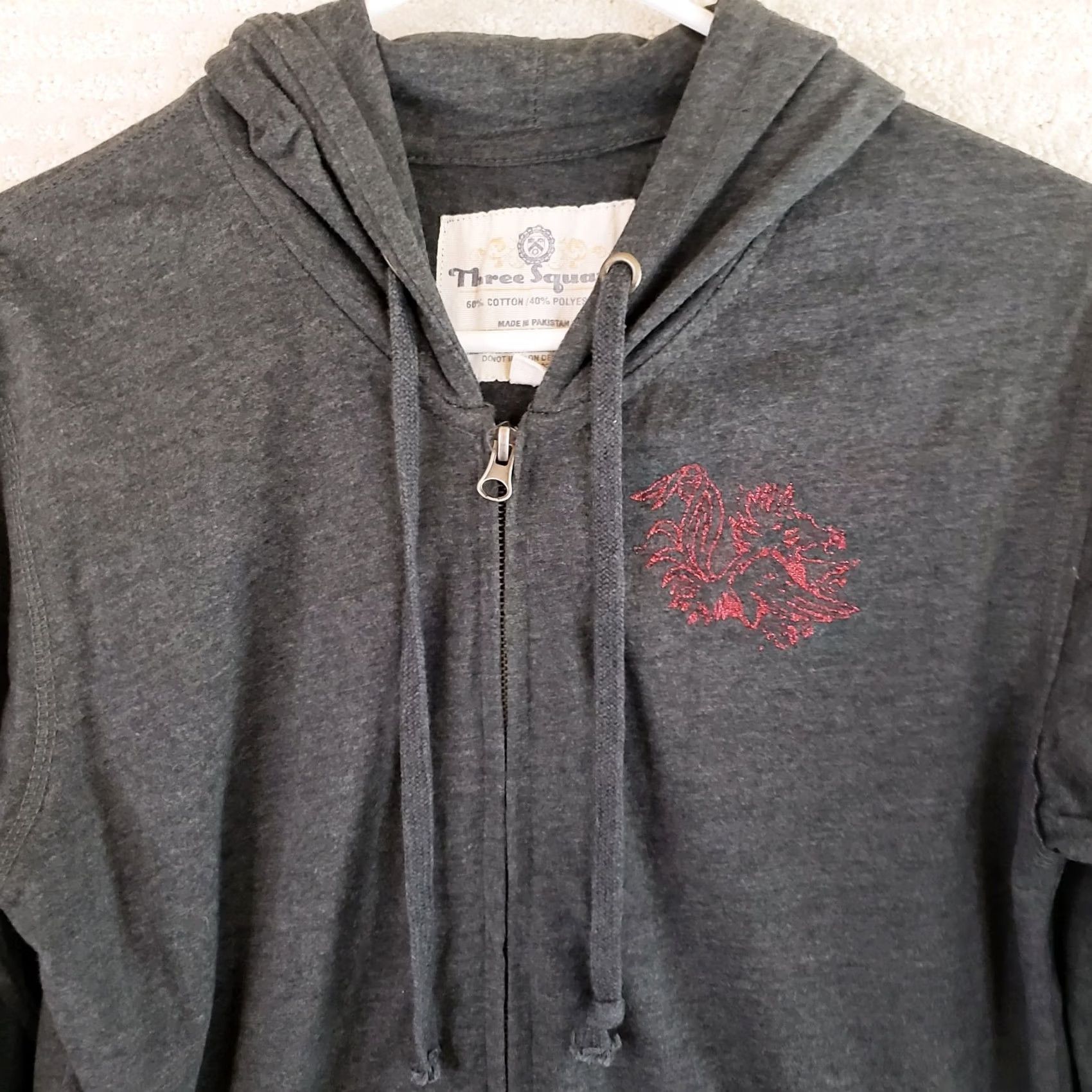 Vintage VINTAGE USC Gamecocks Women XL Charcoal Gray Full Zip Hoodie Lightweight Sweater Size XL / US 12-14 / IT 48-50 - 3 Thumbnail