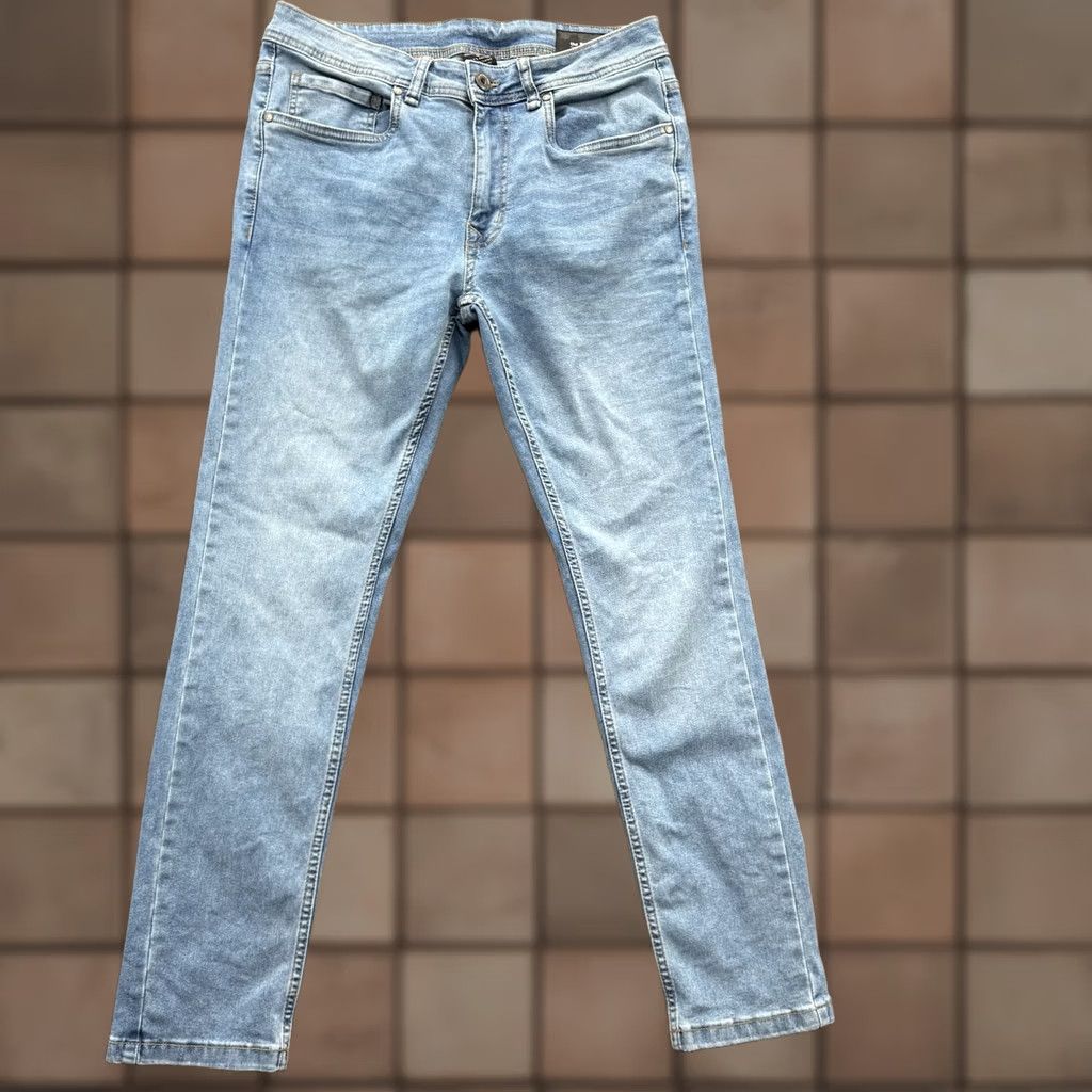 Vintage The Perfect Jean Jeans Slim 30/30 30 Inseam Blue Cotton Denim City Logo Mens Skinny Fit Size US 30 / EU 46 - 1 Thumbnail