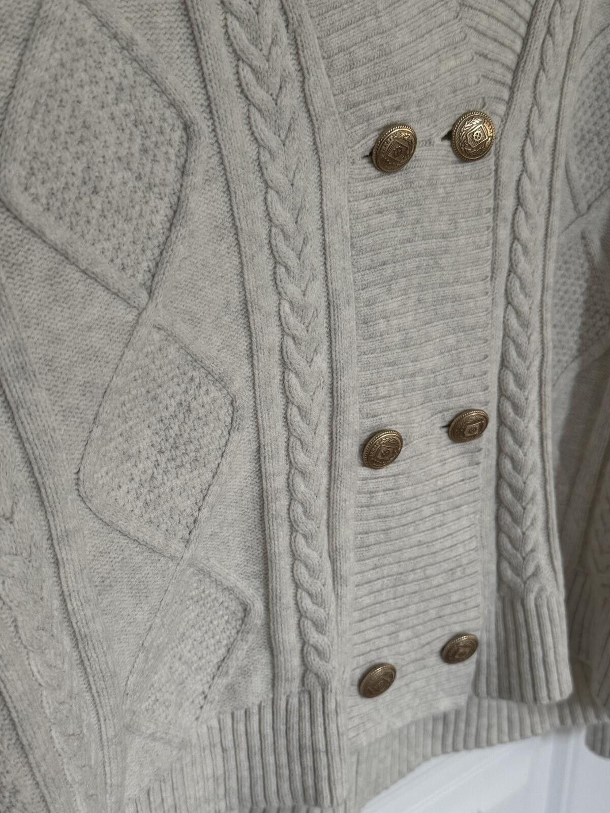 Other Talbots NWT Medium Cream Cable Knit Cardigan Size M / US 6-8 / IT 42-44 - 2 Thumbnail