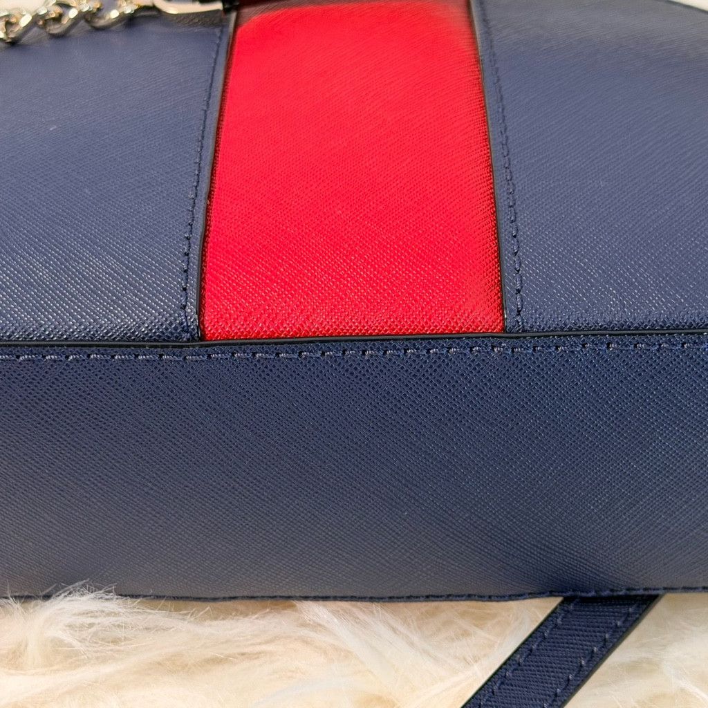 Kate Spade Kate spade navy and red stripe saffiano with gold chain Size ONE SIZE - 5 Thumbnail