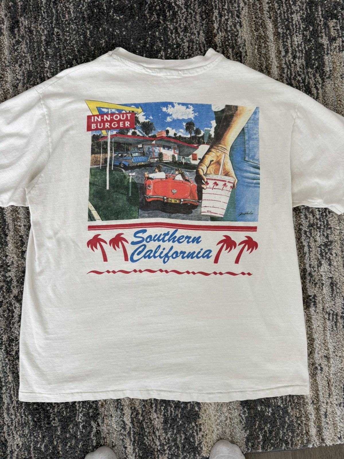 Vintage In N Out Vintage Drive Through Tee (Rare) Size US M / EU 48-50 / 2 - 1 Thumbnail