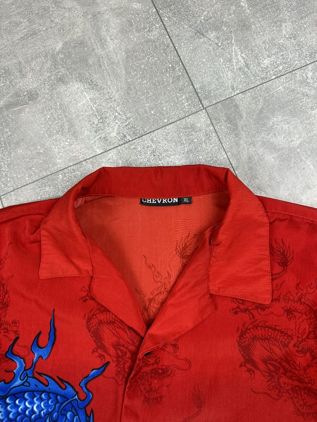 Japanese Brand Vintage 90S Crazy Japan Dragon Print Hawaiian Shirt Y2K Size US XL / EU 56 / 4 - 5 Thumbnail