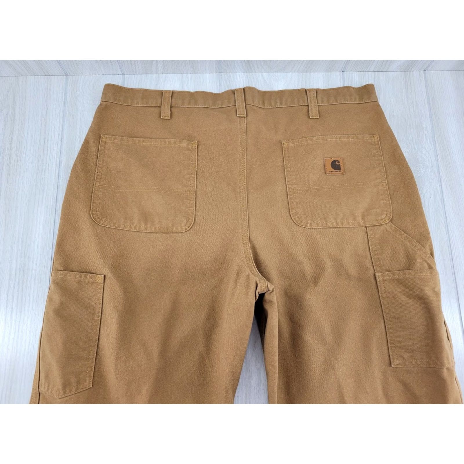 Carhartt VINTAGE Carhartt Men’s Carpenter Dungaree Pants 38x34 Brown 383-51 #2 Size US 38 / EU 54 - 7 Thumbnail