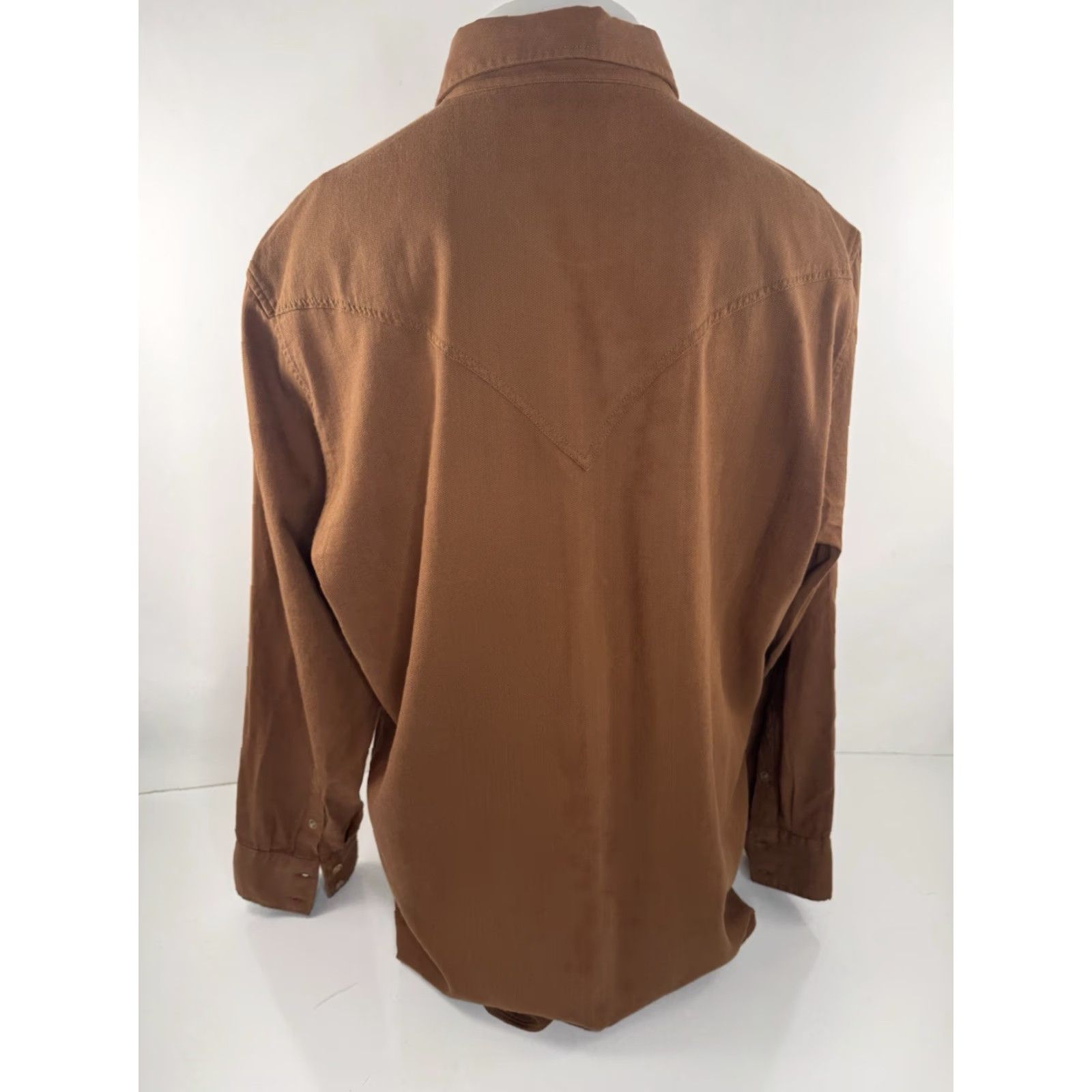 Vintage KING RANCH Western 2XL Shirt Mens Button-Up Long Sleeve Brown Size US XXL / EU 58 / 5 - 3 Thumbnail