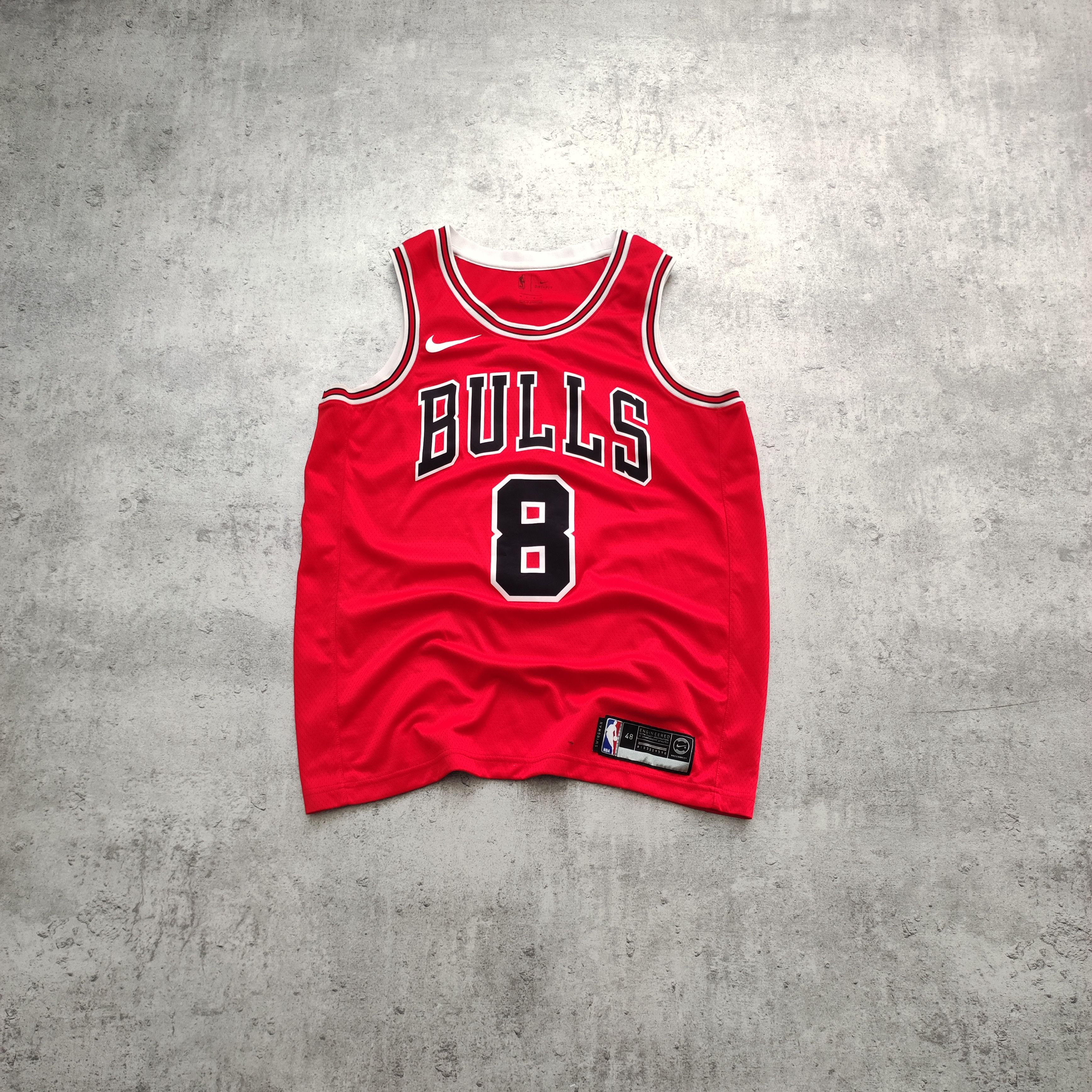 NBA × Nike RARE Nike x NBA Basketball Chicago Bulls #8 Lavine Jersey Size US L / EU 52-54 / 3 - 1 Thumbnail