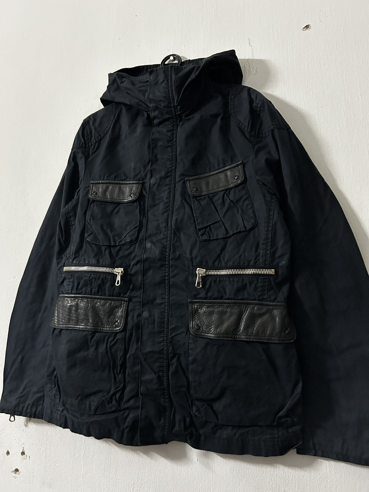 Japanese Brand 2000’s Bark Tannage Black Jacket with leather pocket Size US M / EU 48-50 / 2 - 4 Thumbnail