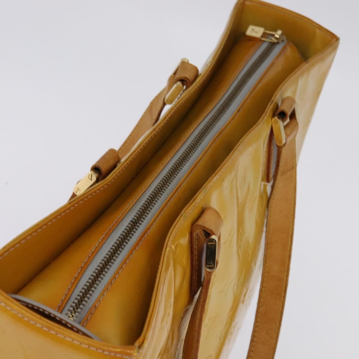 Louis Vuitton LOUIS VUITTON Monogram Vernis Columbus Tote Bag Gris M91028 Size ONE SIZE - 6 Thumbnail