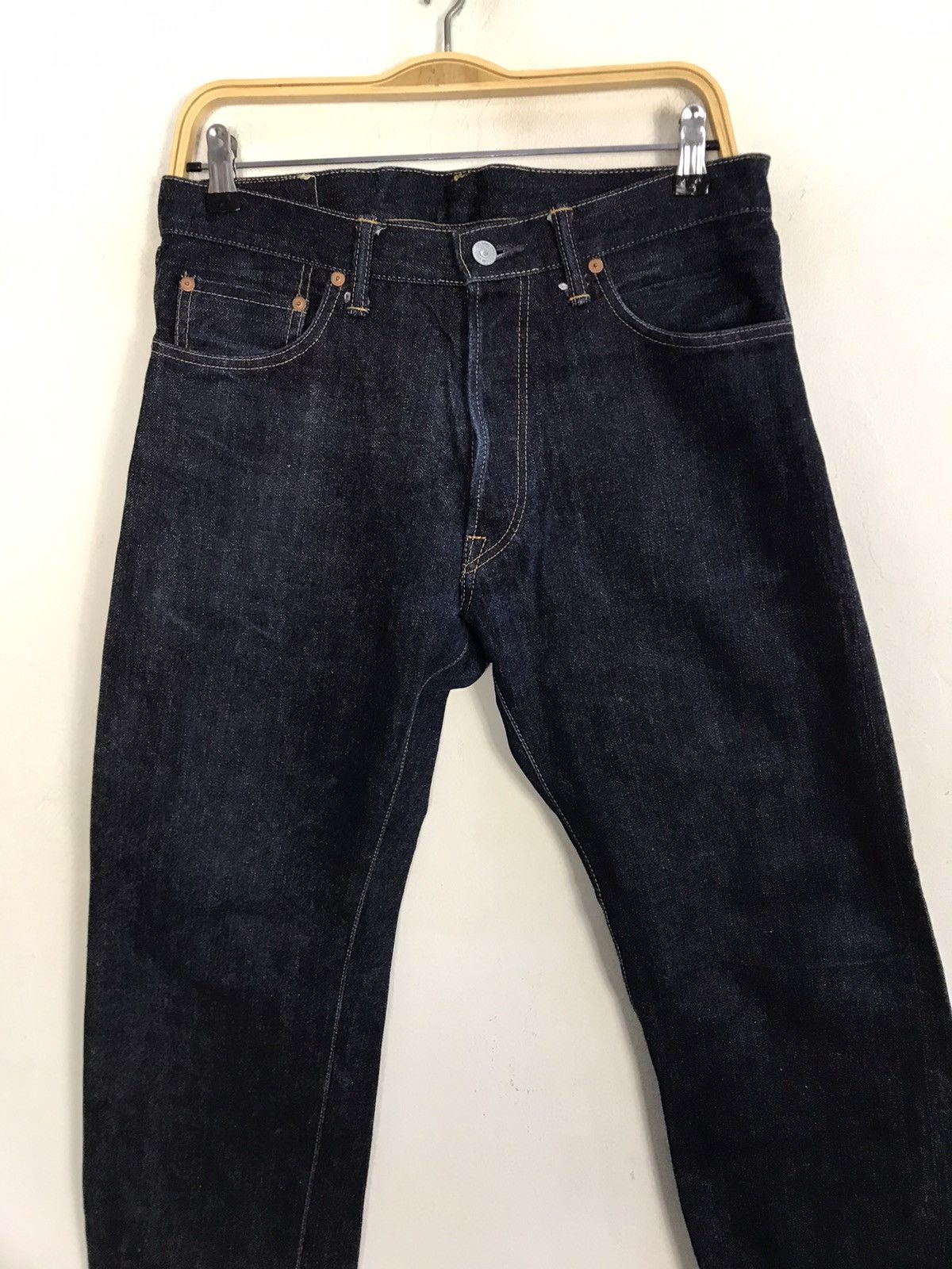 Two Moon RARE Two Moon Buttonfly Selvedge Dark Indigo Jeans Size US 32 / EU 48 - 3 Thumbnail