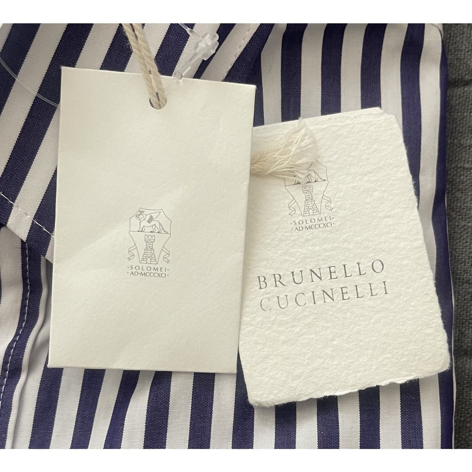 Brunello Cucinelli $950 NWT Brunello Cucinelli Slim Fit Long Sleeve Shirt 2XL Size US XXL / EU 58 / 5 - 3 Thumbnail