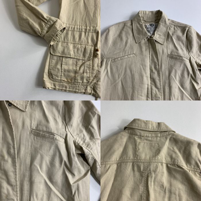 Lucky Brand Lucky Brand Cotton 4 Pocket Utility Jacket-Button/Zip Women's Size  Large Beige