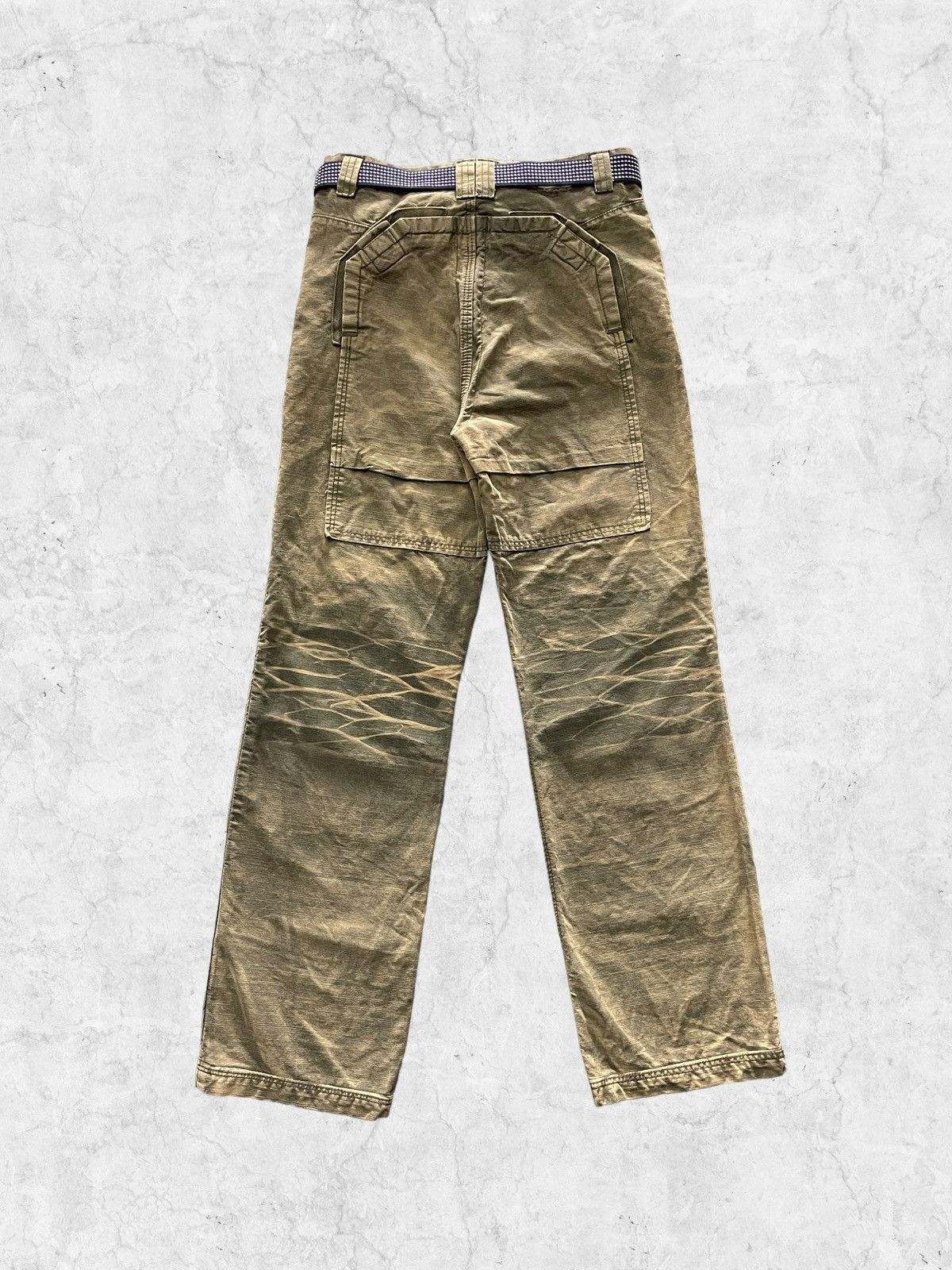 Vintage Vintage 3.Q.L Double Knee Cargo Faded With Shashiko Belt Size US 28 / EU 44 - 3 Thumbnail