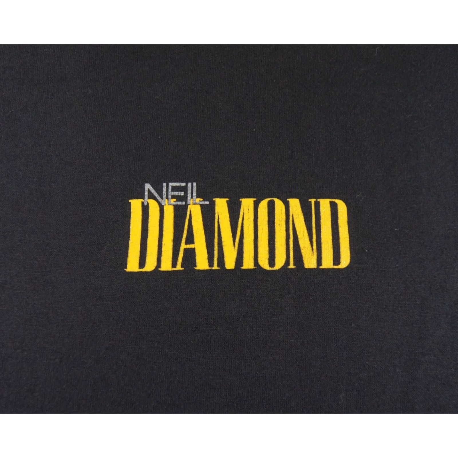 Vintage Vintage Neil Diamond T-Shirt Men's Large Black 80s 90s Band Music Logo Tee Size US L / EU 52-54 / 3 - 5 Thumbnail