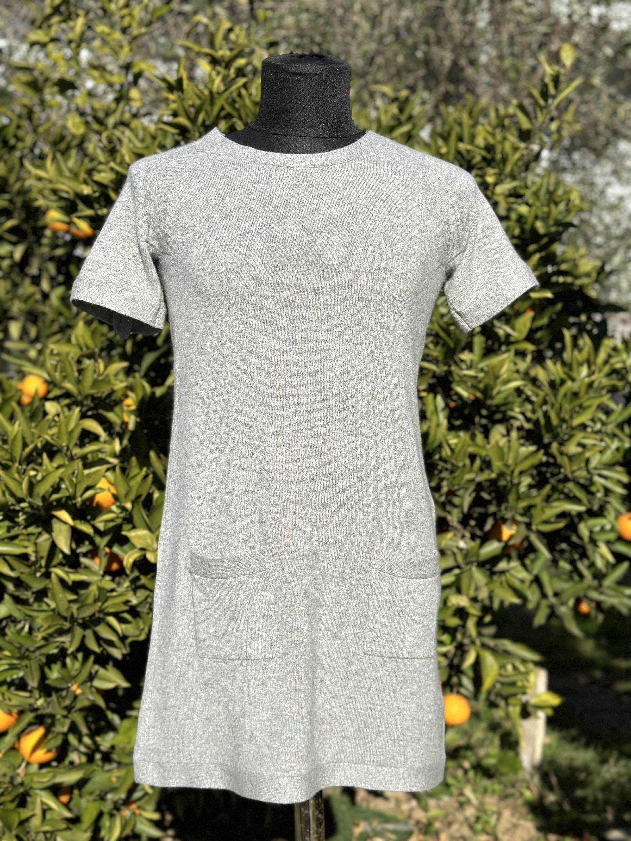 Theory Theory Pure Cashmere Pocket Heather Light Long Dress Size L Size L / US 10 / IT 46 - 1 Thumbnail