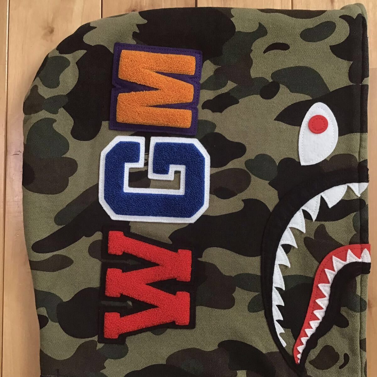 Bape BAPE camo Crazy Face Tiger Shark full zip Hoodie Navy APE Size US XL / EU 56 / 4 - 5 Thumbnail