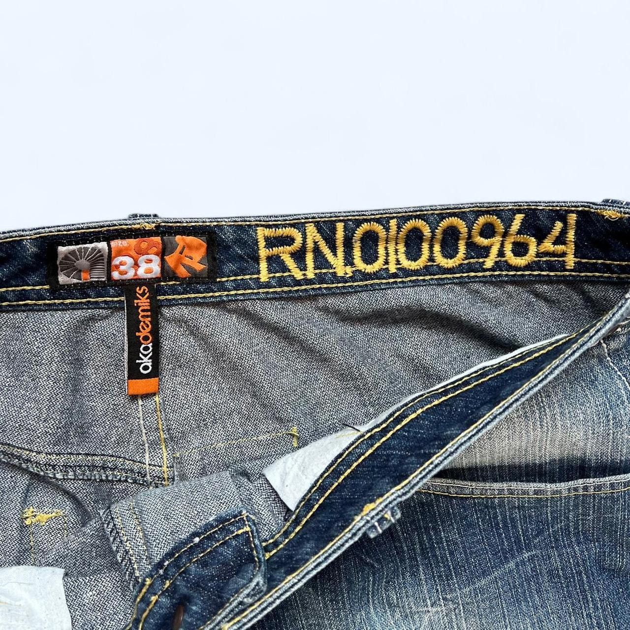 Akademiks y2k baggy faded dark wash akademiks jeans, size 38w Size US 38 / EU 54 - 4 Thumbnail