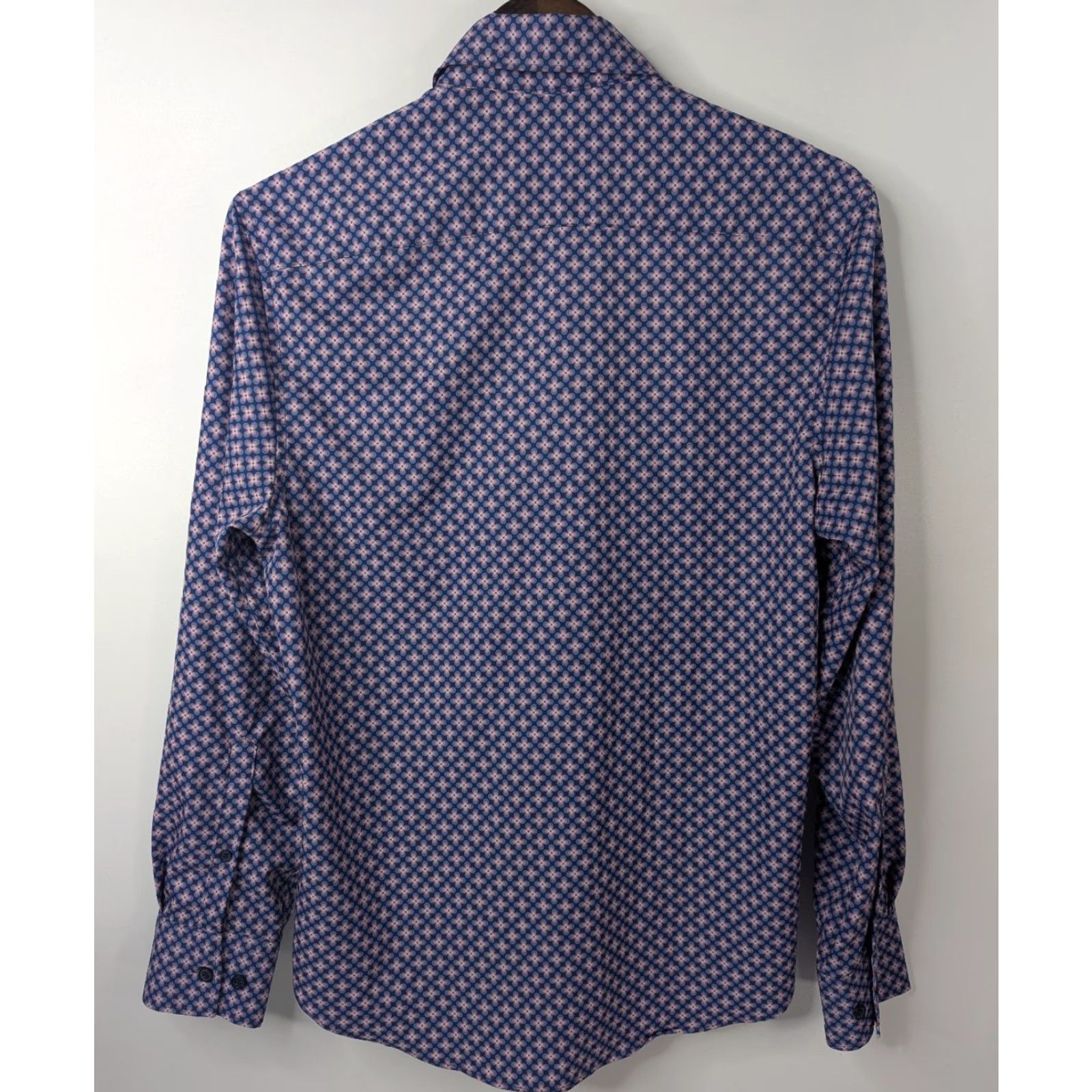 Vintage Con.struct Shirt Slim Fit Purple Floral 4 Way Stretch Flip Cuffs L/S Size Small Size US S / EU 44-46 / 1 - 5 Thumbnail