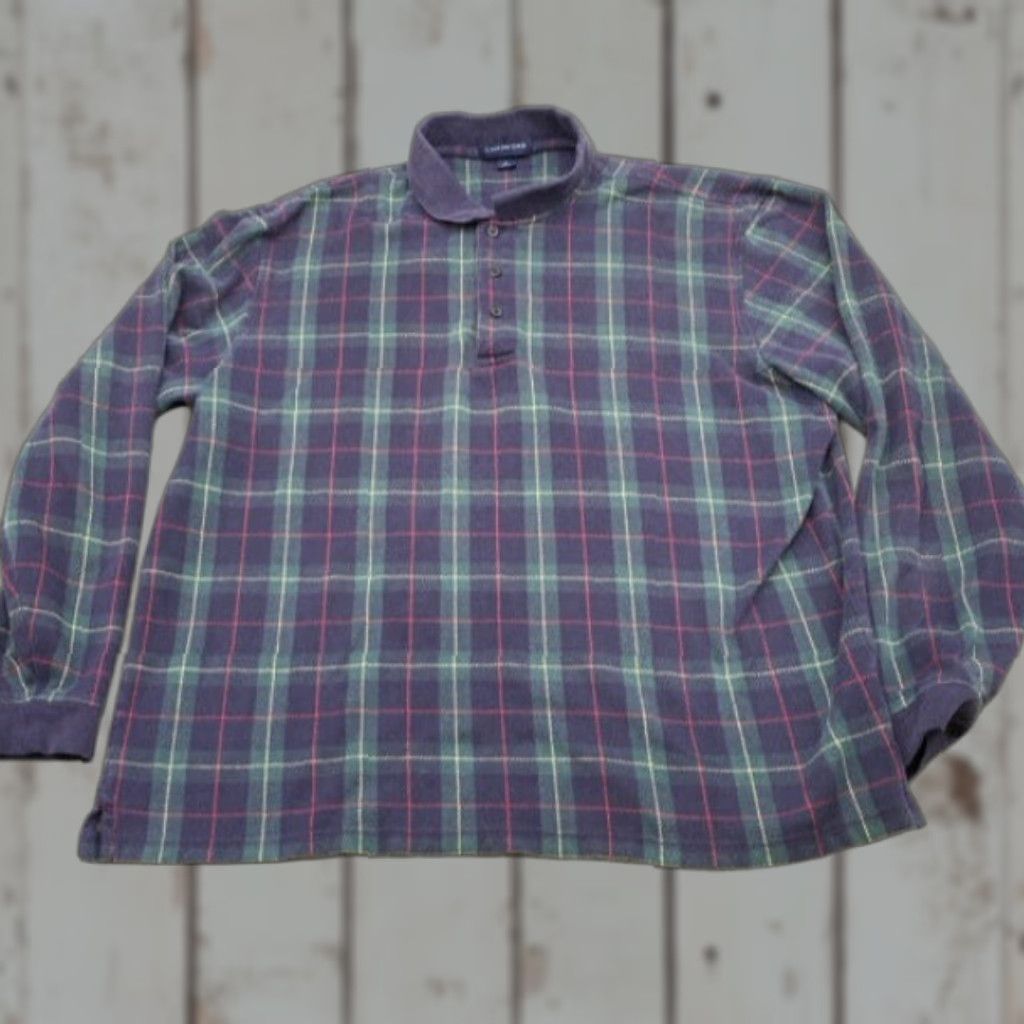 Lands' End **Lands' End Men's XL Multicolor Plaid Long Sleeve Polo Shirt** User: **Lands' End Men's XL Multicolor Plaid Long Sleeve Polo Shirt** Size US XL / EU 56 / 4 - 1 Thumbnail