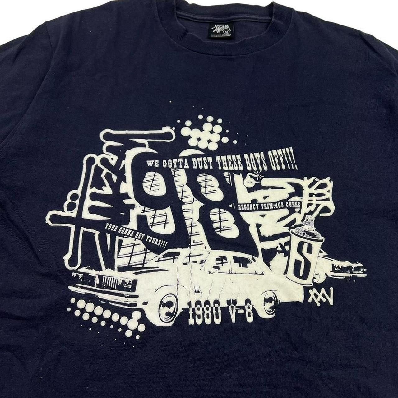Stussy Vintage 2000s Stussy Car T-Shirt Navy Blue - Medium Size US M / EU 48-50 / 2 - 2 Thumbnail