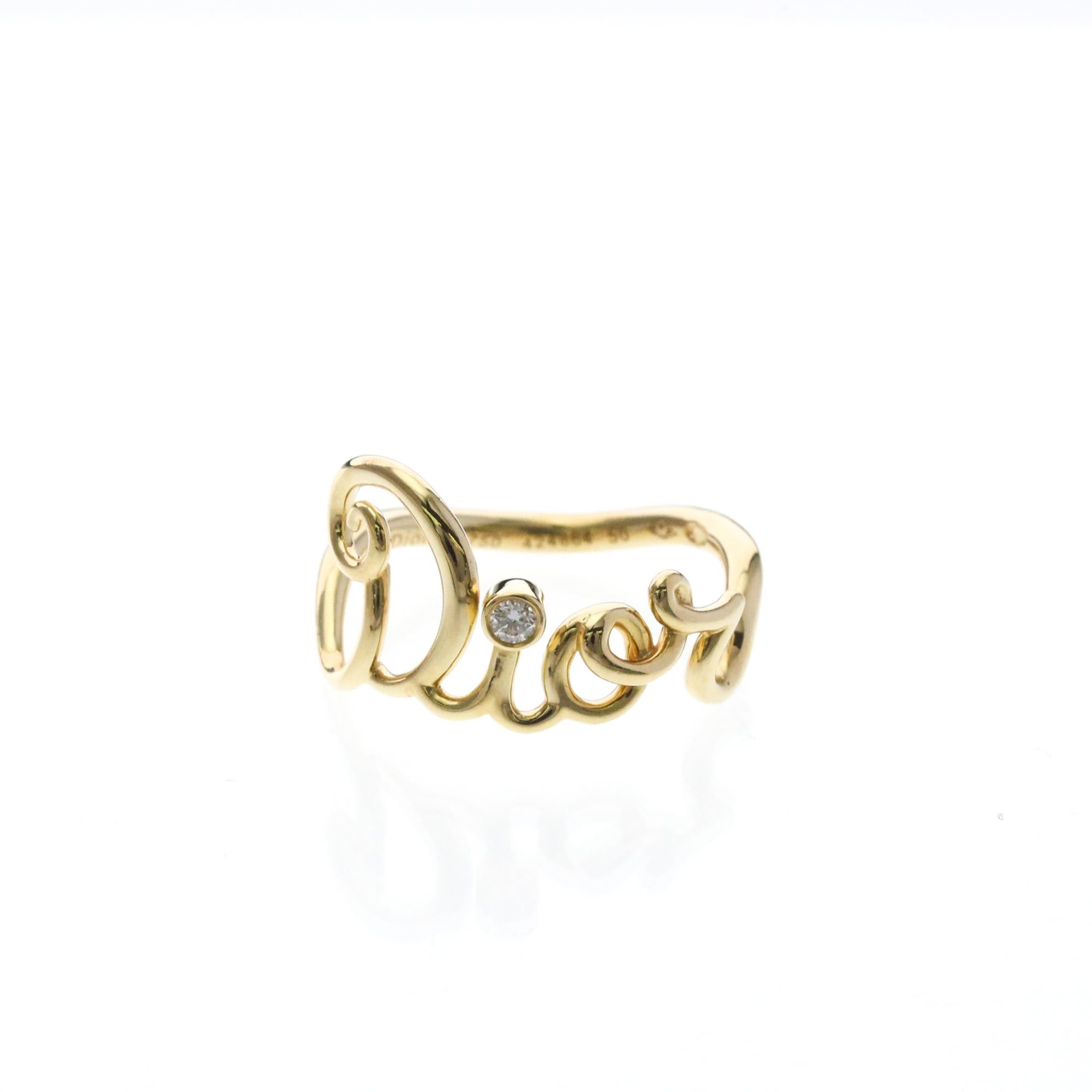 Dior Christian Dior Dioramour Ring JOUI95052 Yellow Gold (18K) Fashion Diamond Band Ring Gold Size ONE SIZE - 1 Thumbnail