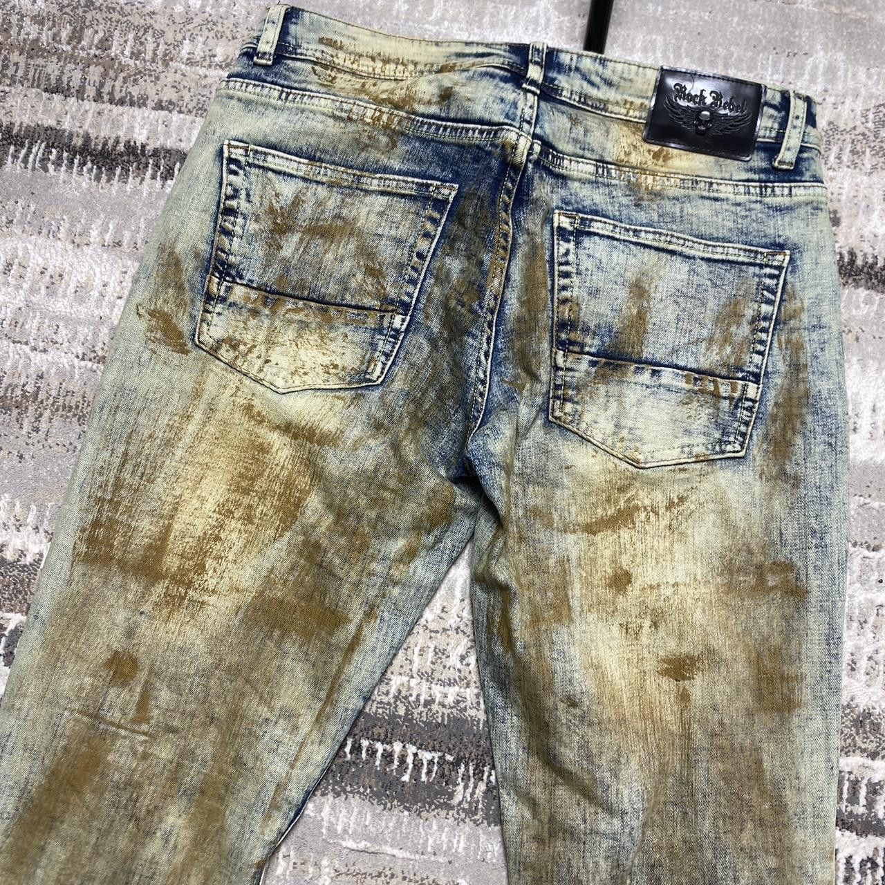 Japanese Brand 00s Rock Rebel Rugged Jeans Size US 34 / EU 50 - 7 Thumbnail