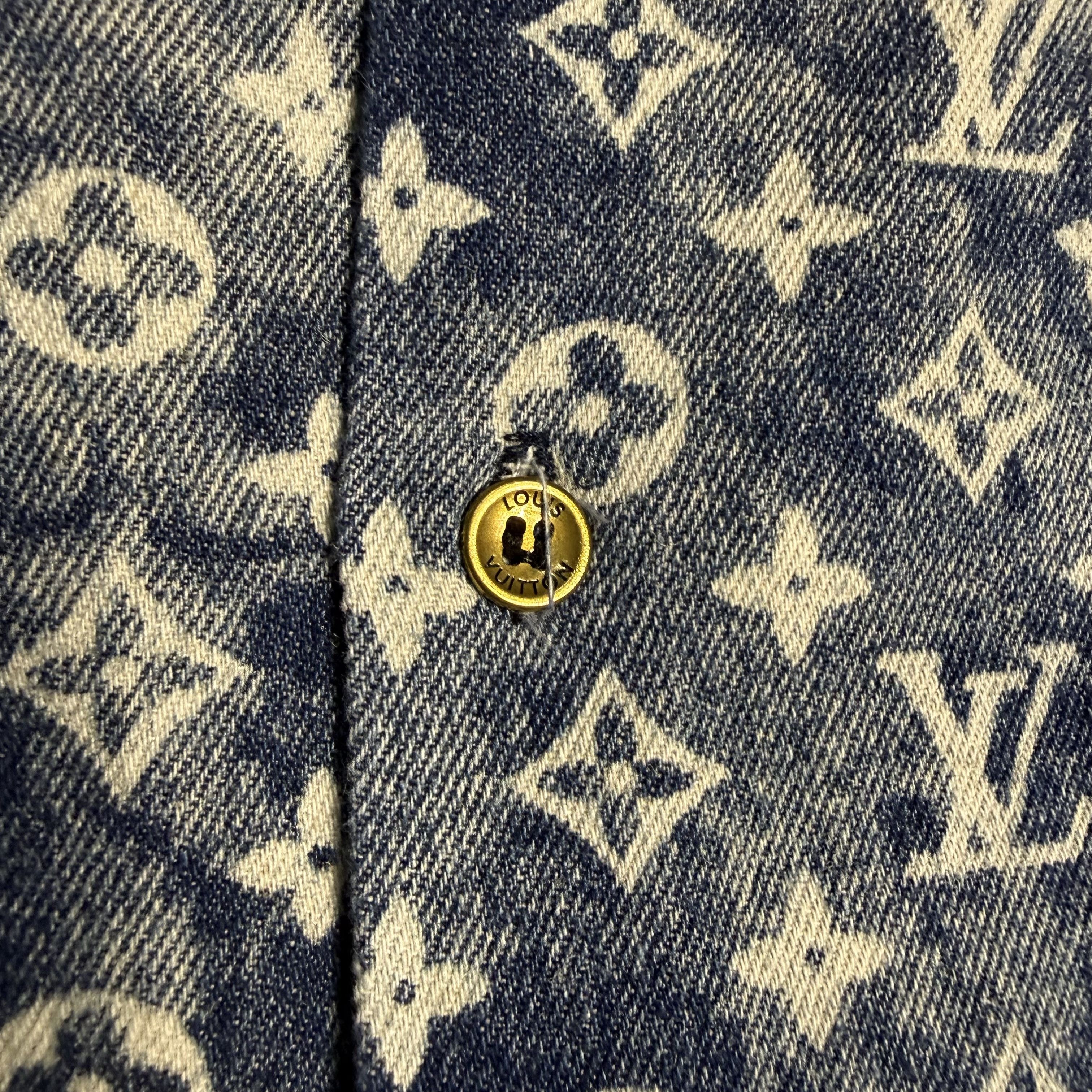 Louis Vuitton 🔥RARE🔥Louis Vuitton LV Bandana Denim OVP Button Up Shirt Size US XL / EU 56 / 4 - 4 Thumbnail